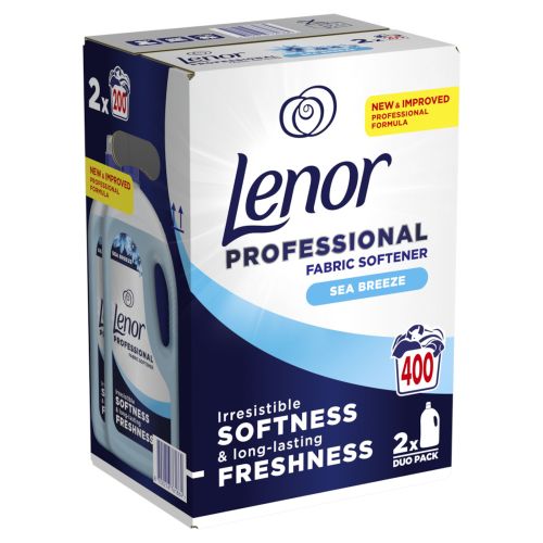 Lenor Professional Fabric Conditioner Sea Breeze 400 Washes 2x4L mega pack