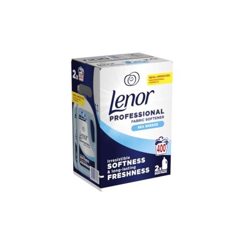 Lenor Professional Fabric Conditioner Sea Breeze 400 Washes 2x4L mega pack
