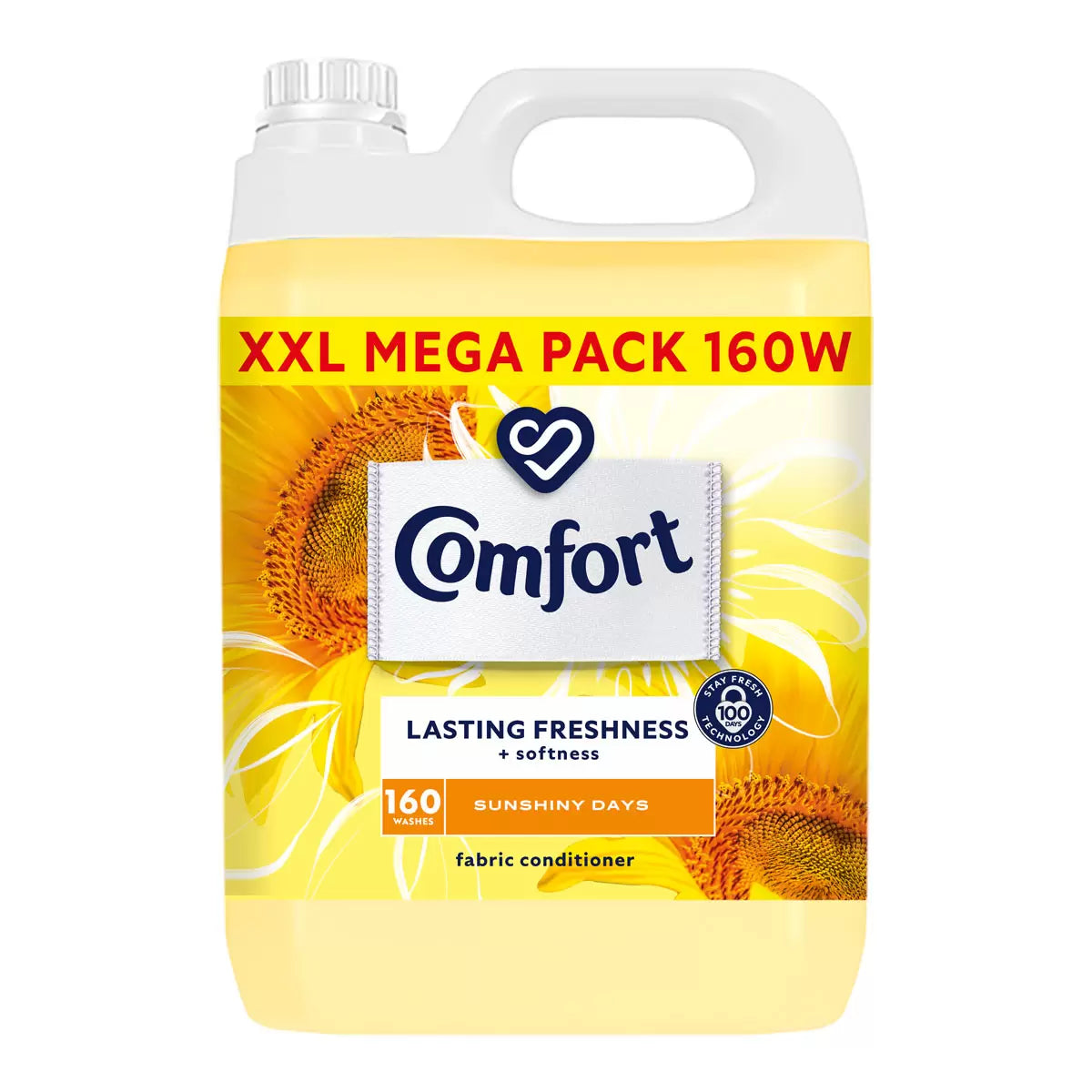 2 pack Comfort Fresh Sunshiny Days Fabric Conditioner Softener with Motion-Activated Fragrance Technology 100 Days of Freshness 2x 160 washes (4.8 L Each)