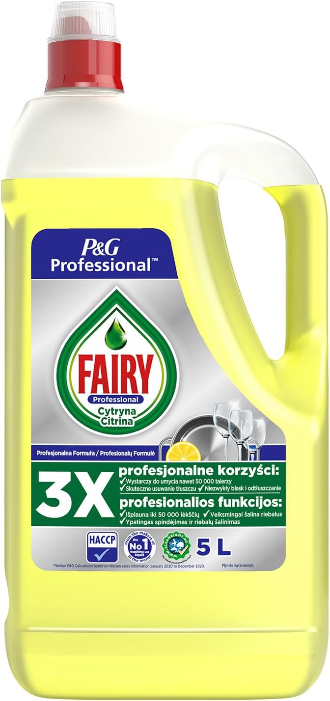 Fairy Professional Concentrated Washing Up Liquid Lemon 5L x 1