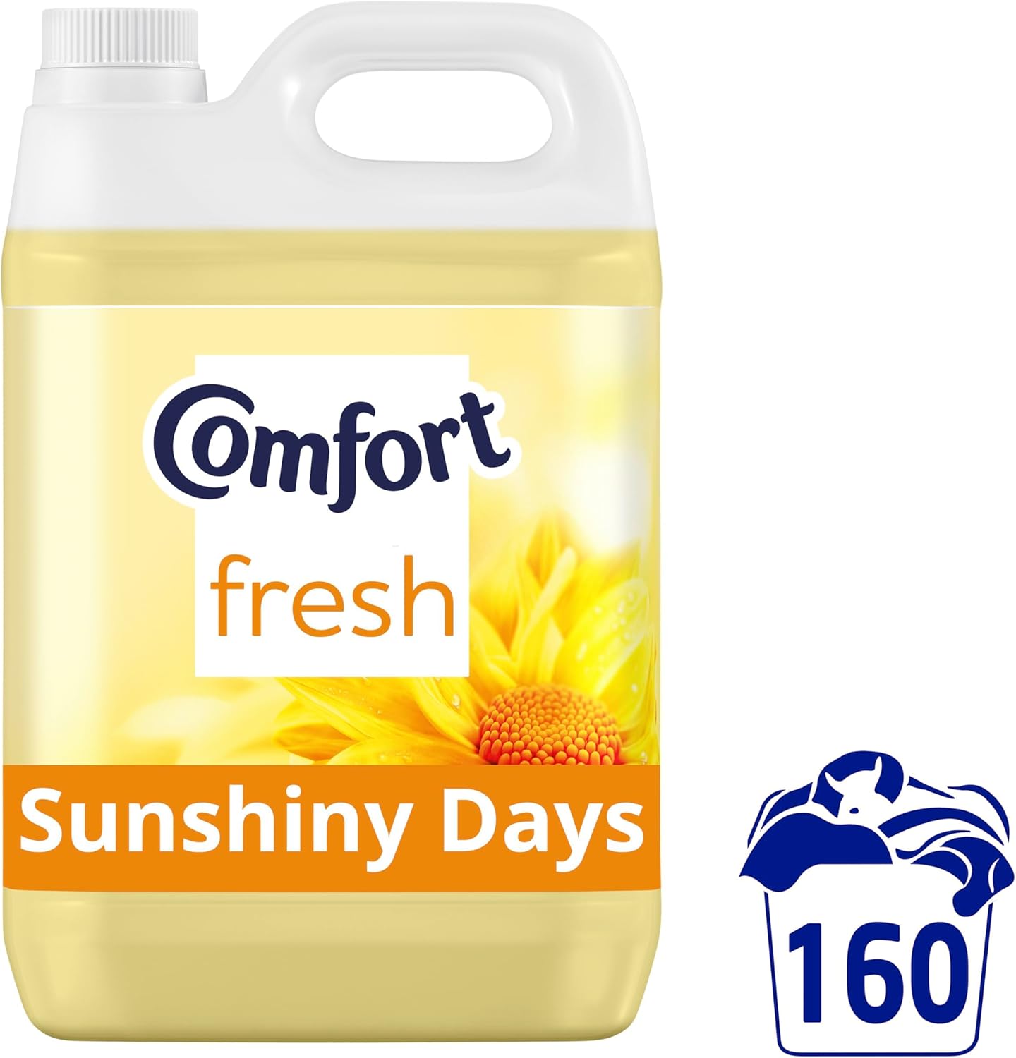 2 pack Comfort Fresh Sunshiny Days Fabric Conditioner Softener with Motion-Activated Fragrance Technology 100 Days of Freshness 2x 160 washes (4.8 L Each)