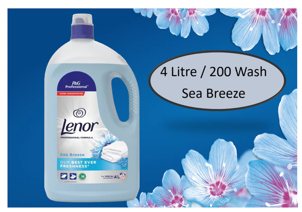 Lenor Professional Fabric Conditioner Sea Breeze 400 Washes 2x4L mega pack