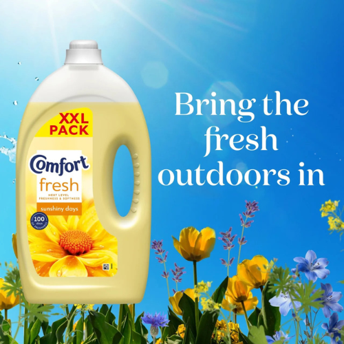 3 x Comfort Fabric Conditioner Sunshiny Days 100 Washes Total 300Wash