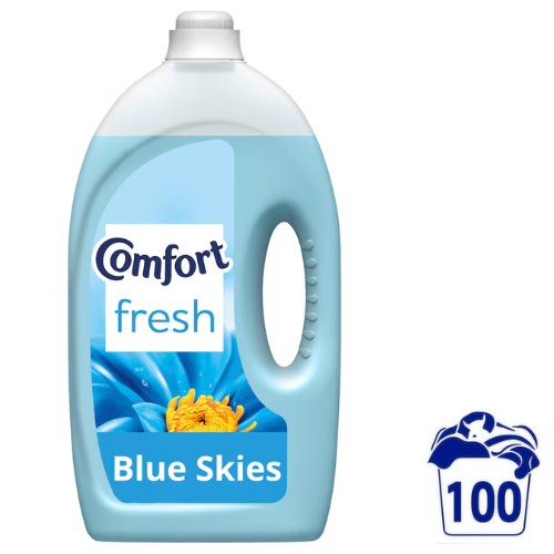 3 x Comfort Fabric Conditioner fresh Blue Skies 100 Washes Total 300Wash