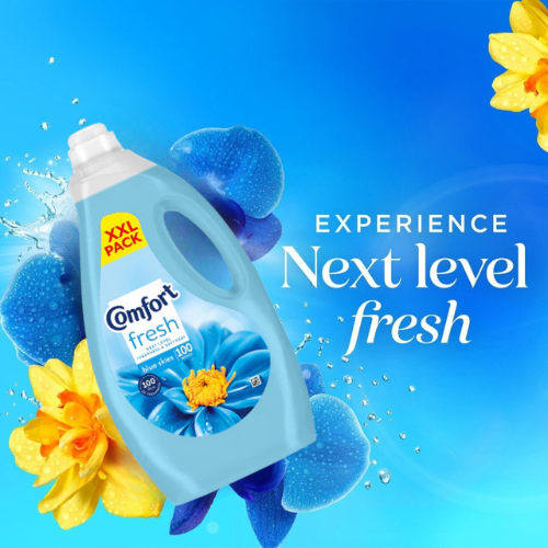 3 x Comfort Fabric Conditioner fresh Blue Skies 100 Washes Total 300Wash