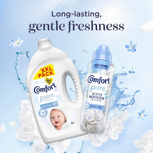 3 Pack Of Comfort Pure Sensitive Gently Fresh Fabric Conditioner 100 Washes 3000ML Each