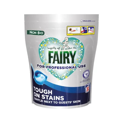 Fairy Non-Bio Professional Washing Pods, Liquid Capsules - Gently Clean Clothes & Care for Sensitive Children's and Family Skin, Bulk Buy, 50 Capsules (Pack of 2)