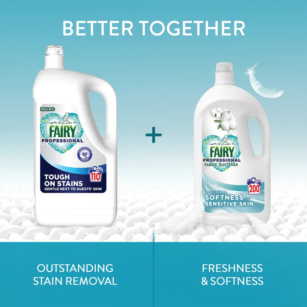Fairy Professional Sensitive Fabric Softener Liquid 4L (Pack of 2)