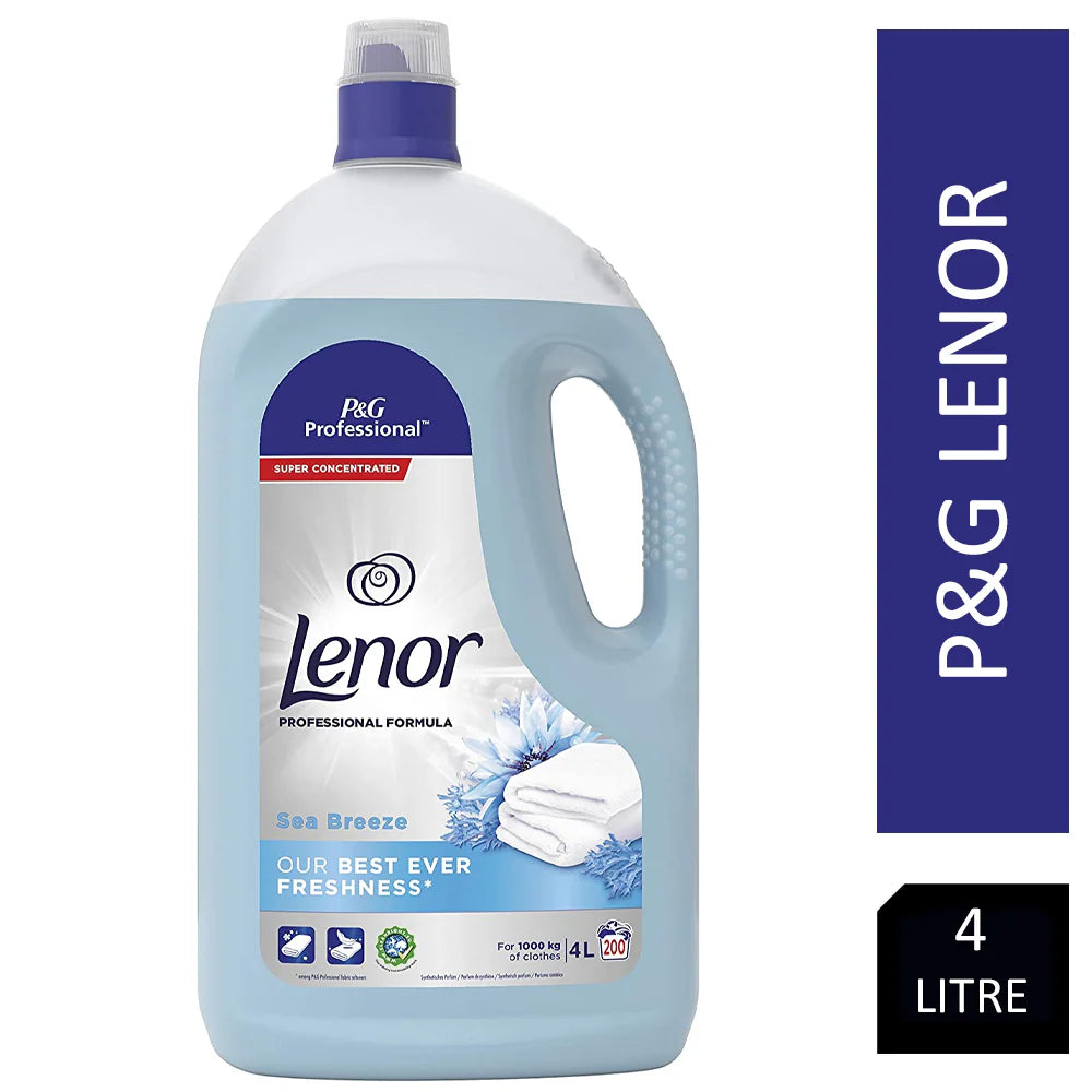 Lenor Professional Fabric Conditioner Sea Breeze 400 Washes 2x4L mega pack