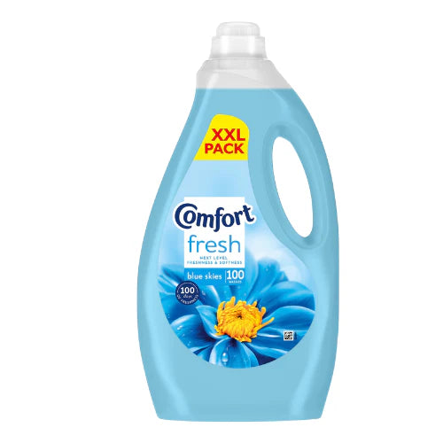3 x Comfort Fabric Conditioner fresh Blue Skies 100 Washes Total 300Wash