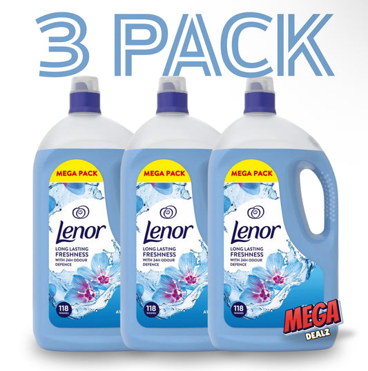 3 Pack Lenor Fabric Conditioner Spring Awakening 118 Washes Total 354 Washes 3.92L Each