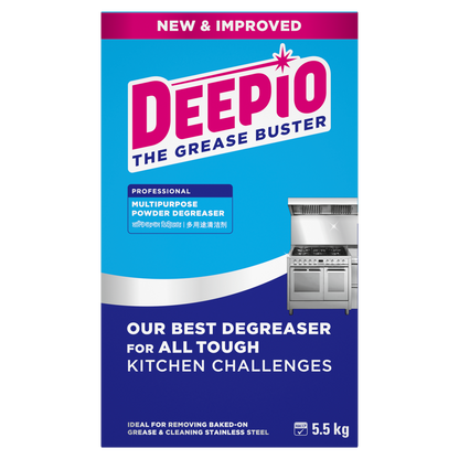 Deepio Professional Powder Degreaser 1x5.5kg Heavy Duty Cleaner | Multi surface Cleaner
