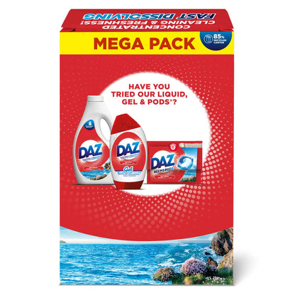 Daz Washing Powder 125 Washes – Family Pack Laundry Detergent for Brilliant Whites & Powerful Stain Removal – Long Lasting, Fresh Scent. 6.25kg