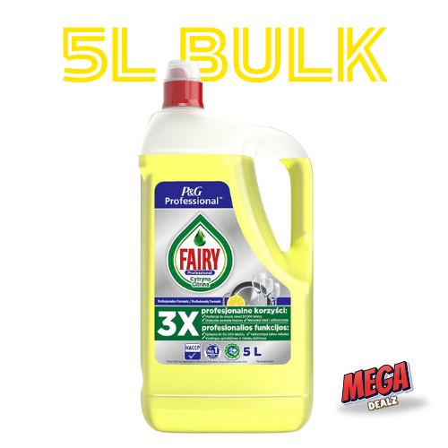 Fairy Professional Concentrated Washing Up Liquid Lemon 5L x 1