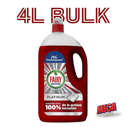 Fairy Professional Platinum Hand Dish Detergent 4 L Cleans up to 55,000 Plates