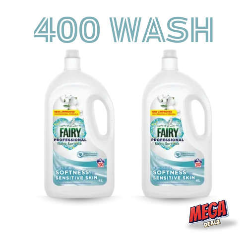 Fairy Professional Sensitive Fabric Softener Liquid 4L (Pack of 2)