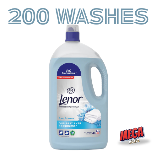 Lenor Pro Sea Breeze Concentrated Fabric Conditioner 200 Wash 1x4L