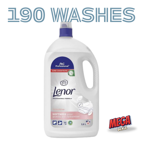 Lenor Professional Formula Sensitive Fabric Conditioner 190 Washes 3.8L