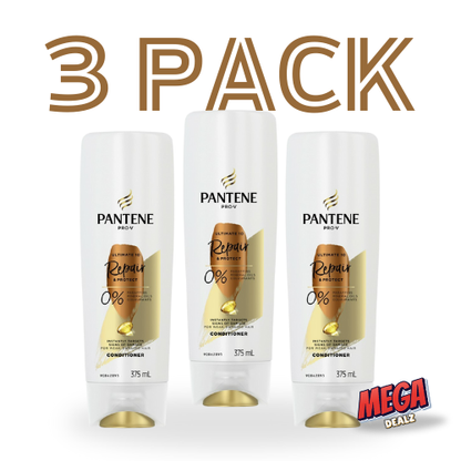 3 PackPantene Pro-V Ultimate 10 Repair & Protect Conditioner 3x 375mL Weak Damaged Hair