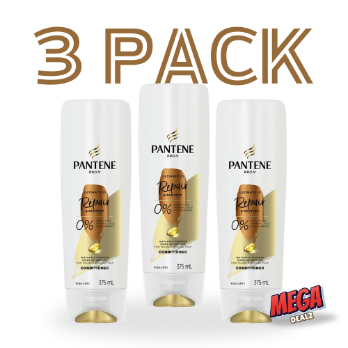 3 PackPantene Pro-V Ultimate 10 Repair & Protect Conditioner 3x 375mL Weak Damaged Hair