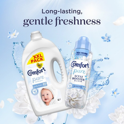 3 Pack Of Comfort Pure Sensitive Gently Fresh Fabric Conditioner 100 Washes 3000ML Each