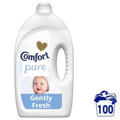 3 Pack Of Comfort Pure Sensitive Gently Fresh Fabric Conditioner 100 Washes 3000ML Each