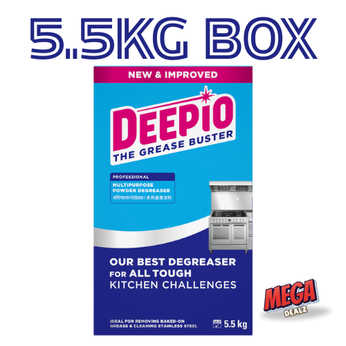 Deepio Professional Powder Degreaser 1x5.5kg Heavy Duty Cleaner | Multi surface Cleaner