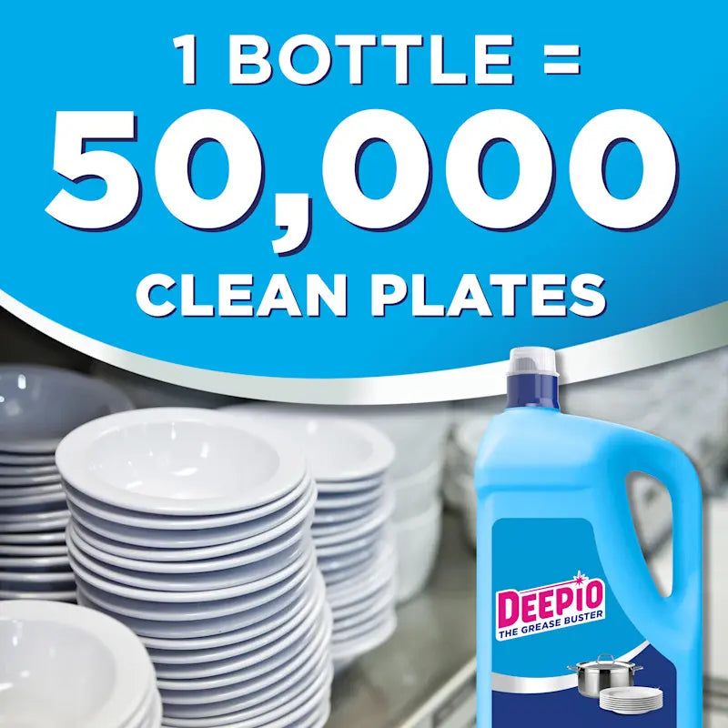 Bulk Deal 2 Pack Deepio Professional Washing Up Liquid 2x5L