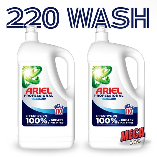 Ariel Professional Liquid Regular 4.95L 110 Wash (Pack of 2) Total 220 Washes