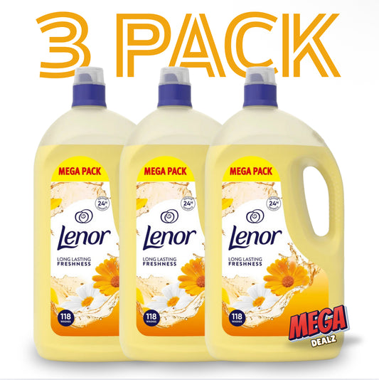 3Pack Lenor Fabric Conditioner Summer Breeze 118 Washes 3.92L Each Botthe