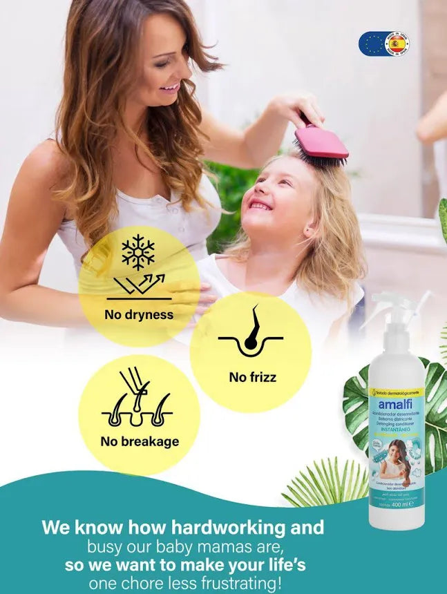 2 pack Amalfi Children's Instant Detangling Spray Perfumed 2 x 400ml
