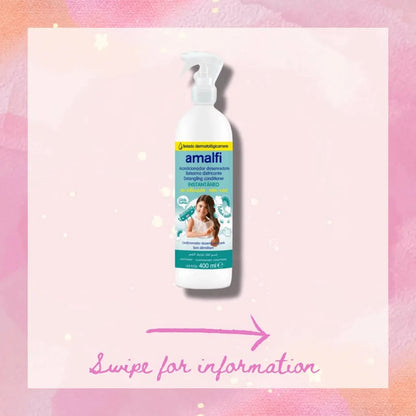 2 pack Amalfi Children's Instant Detangling Spray Perfumed 2 x 400ml