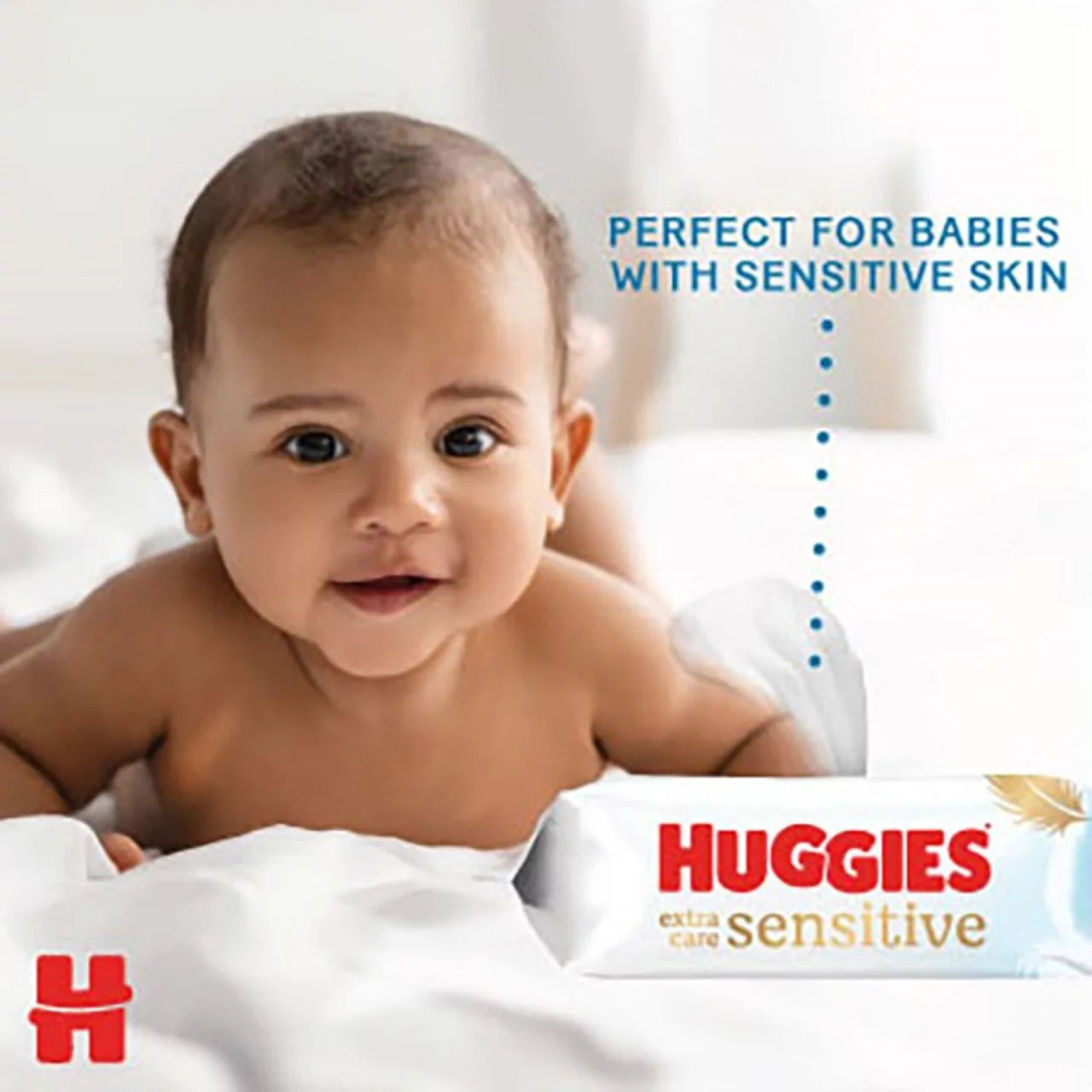 8x56 Huggies Extra Care Sensitive 99% Water Baby Wipes, Big Pack 448 Wipes