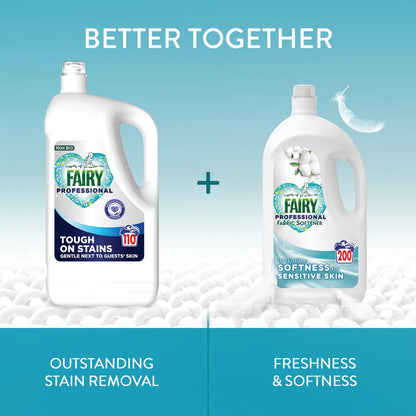 Fairy Professional Sensitive Fabric Softener Liquid 4L (Pack of 2)