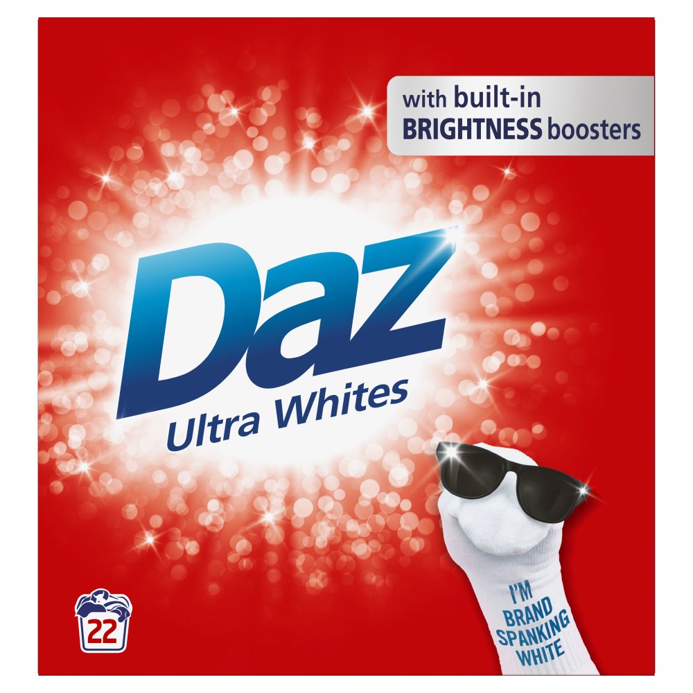 Daz Washing Powder 125 Washes – Family Pack Laundry Detergent for Brilliant Whites & Powerful Stain Removal – Long Lasting, Fresh Scent. 6.25kg